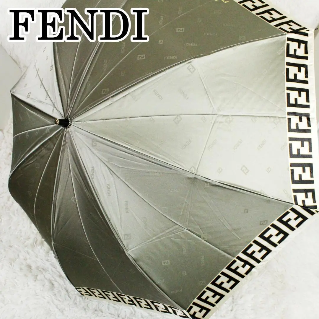美品✨FENDI フェンディ 傘 雨傘 長傘 ズッカ 青 黒 総柄 フェンディ(FENDI) 長傘 ズッカ柄 ネイビー｜Reizm(リズム)
