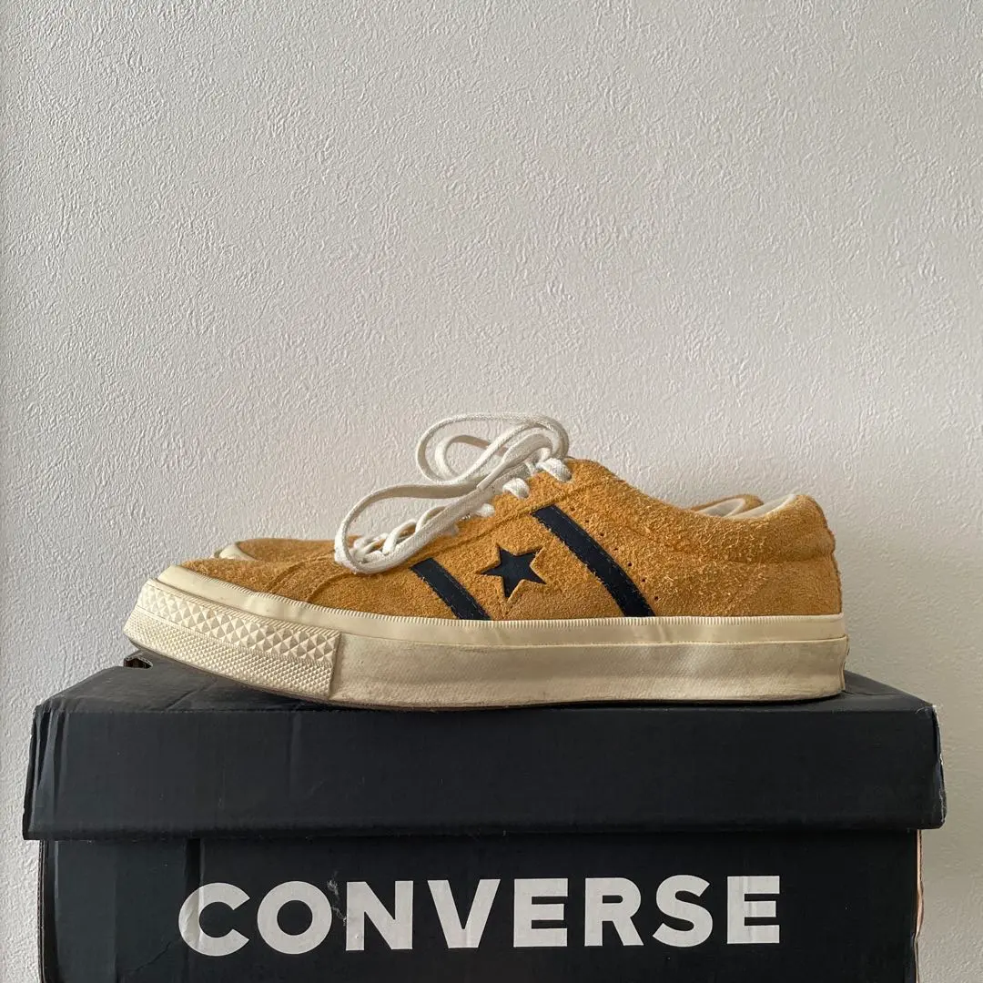 コンバース　ワンスターアカデミー スウェード　イエロー 28cm 中古品 コンバース ワンスターアカデミー スウェード イエロー 28cm