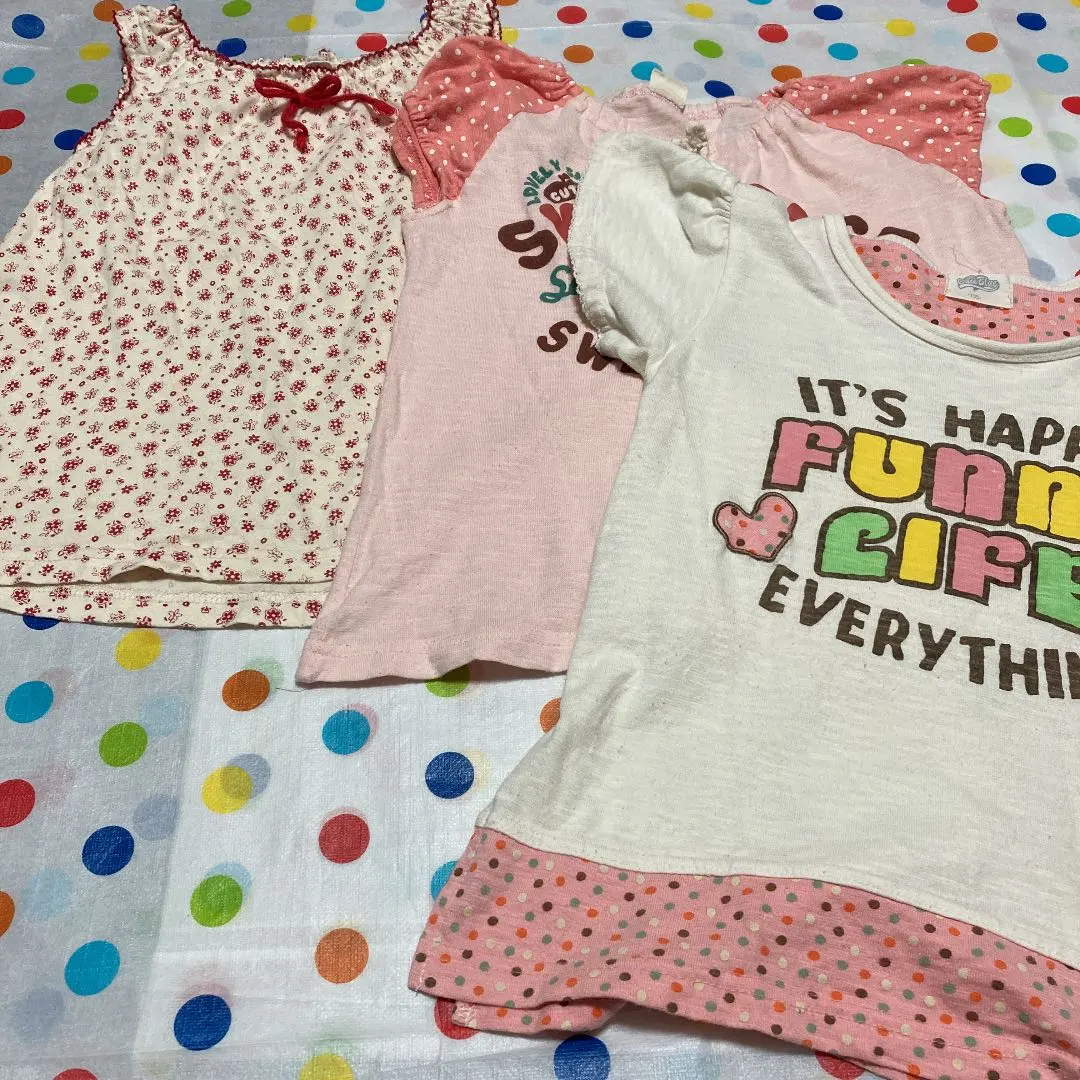 女童 T恤 3 件套 粉色 的縮圖