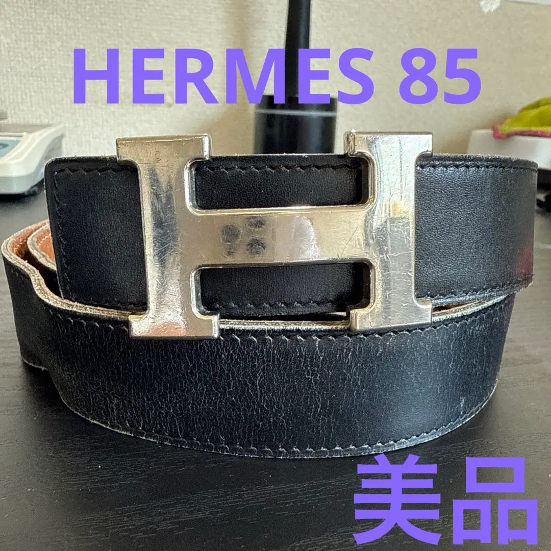 Thumbnail of HERMES Constance Reversible Belt 85 Silver Buckle ②