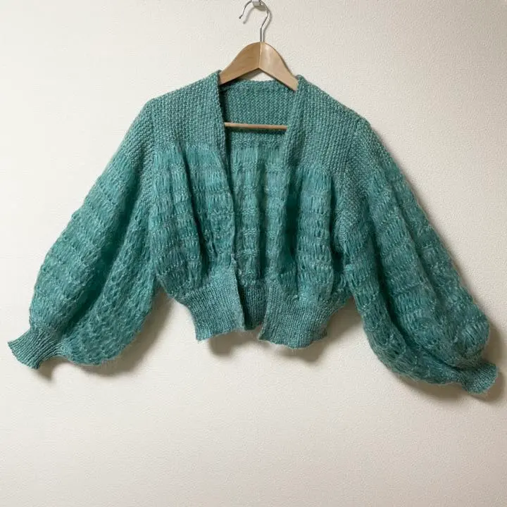 Thumbnail of Balloon sleeve knit cardigan