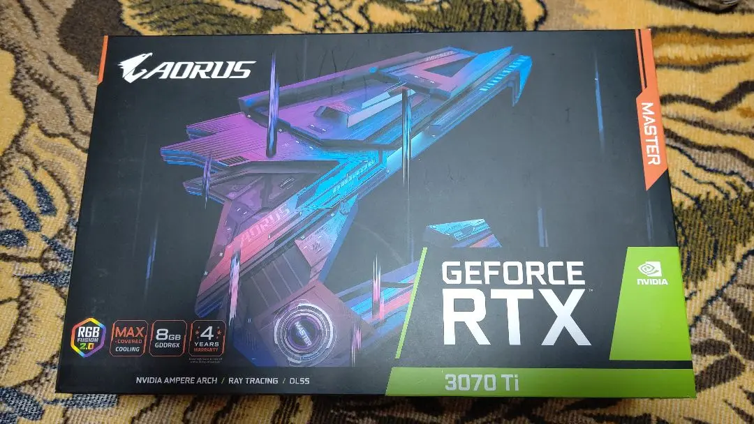 【中古動作品/美品】GIGABYTE AORUS RTX 3070 Ti GIGABYTE AORUS GeForce RTX 3070 Ti MASTER 8GB GDDR6X