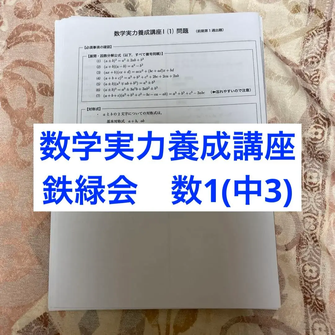 鉄緑会　高１数学・高１数Ⅲ ‘19 鉄緑会 高1数学・高1数Ⅲ '19