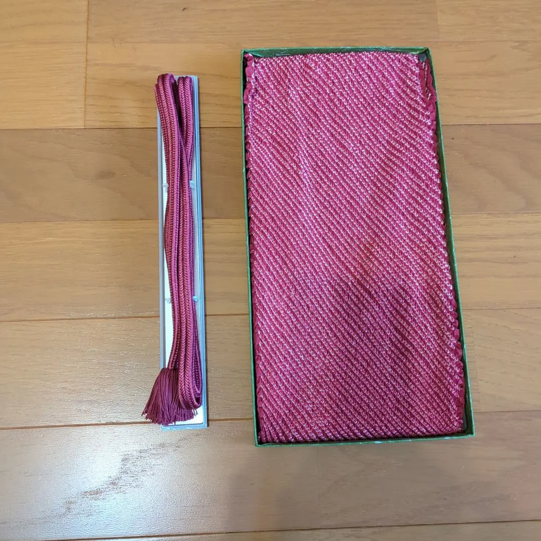 赤紫色 絹製 帶締め 的縮圖