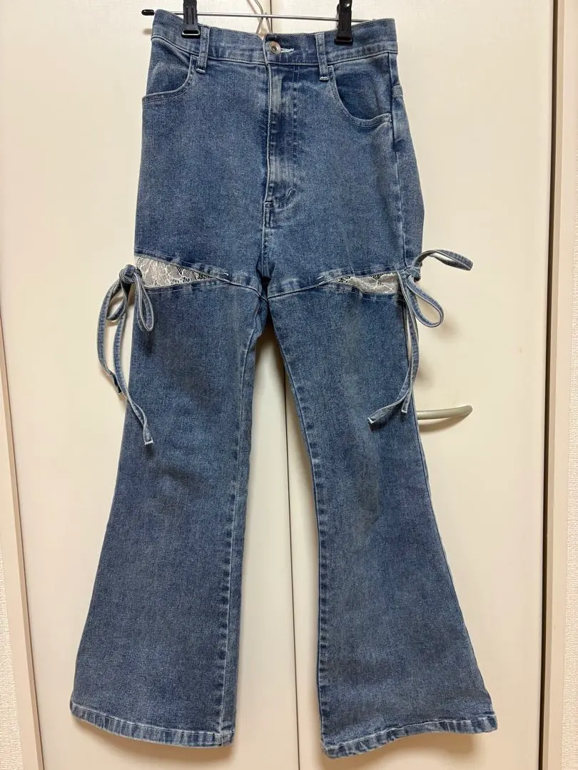 Thumbnail of Side Lace Flare Denim