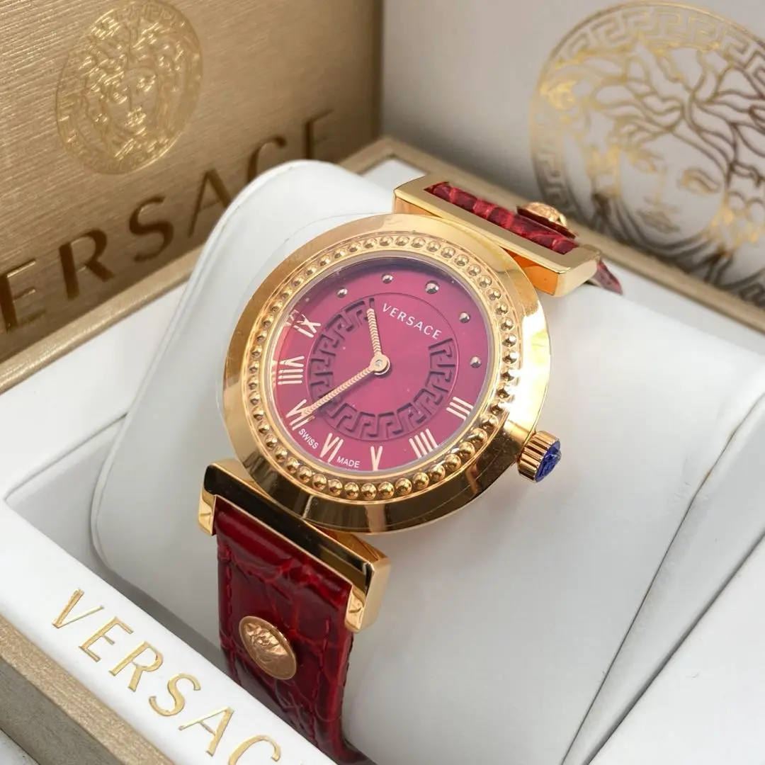 ヴェルサーチ　レッド　ゴールド　レディース　腕時計　クォーツ 2025年最新】VERSACE 文字盤カラー：レッド 腕時計(クォーツ)の