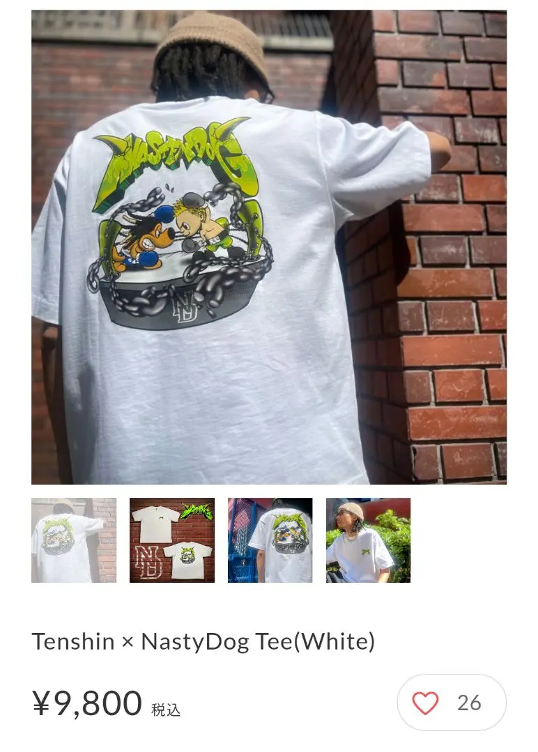 未使用 Tシャツ NASTYDOG 那須川天心コラボ 那須川天心×NastyDog Tee (ナスティードッグ)Lサイズ 新品未使用