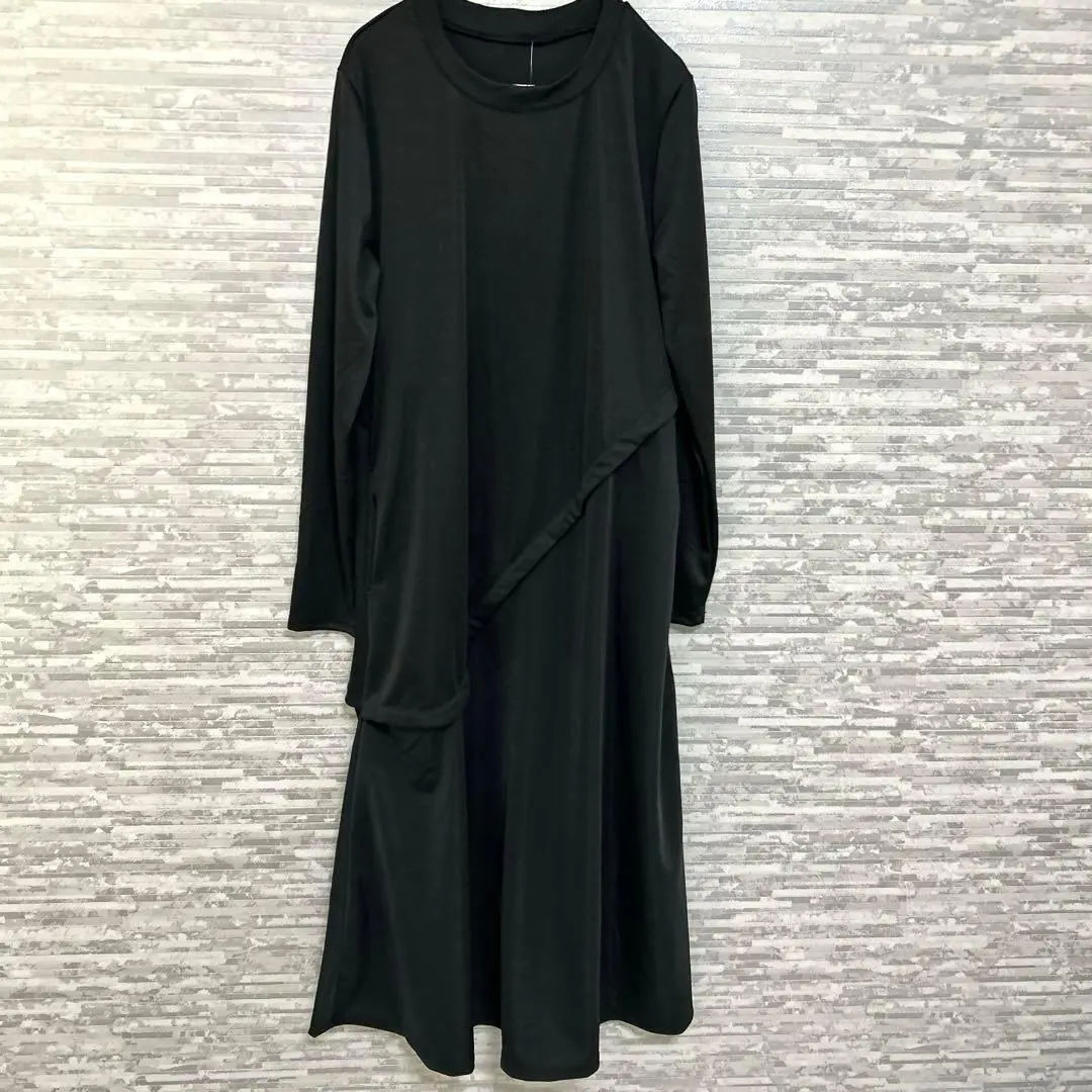 全新附吊牌 Onlisa 長袖長款連衣裙 黑色 L碼 個性 的縮圖