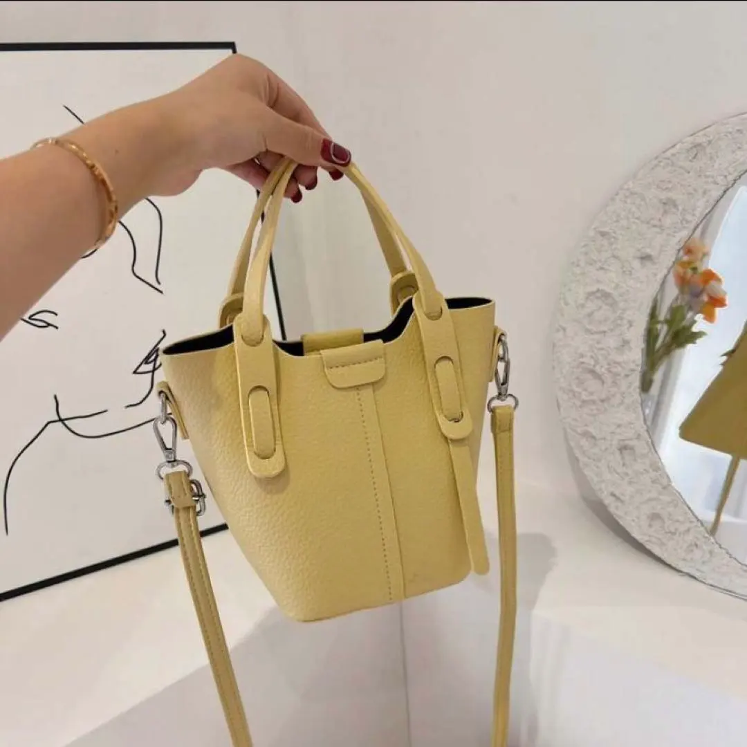 Thumbnail of (SHEIN) Mini Yellow Handbag, Tote Bag, Bucket Bag for Women