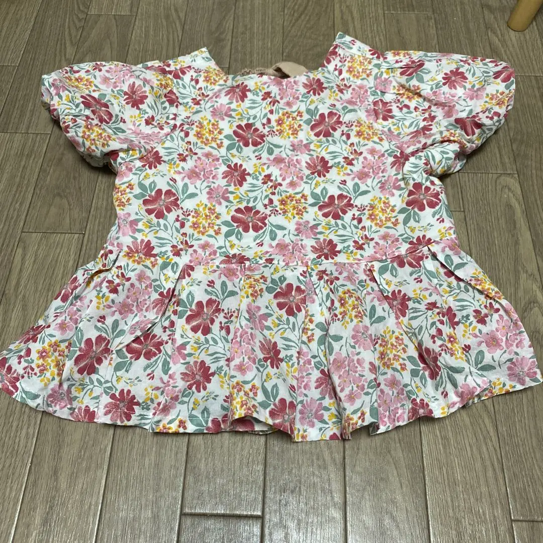 Thumbnail of Petit main floral tunic, short sleeves, size 110