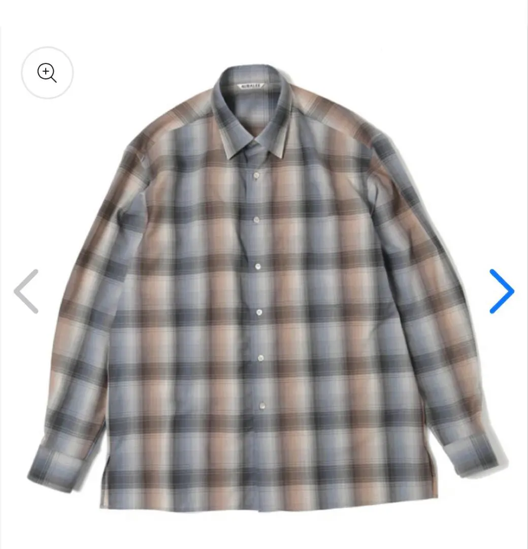Thumbnail of Final AURALEE SUPER LIGHT WOOL CHECK SHIRTS 4