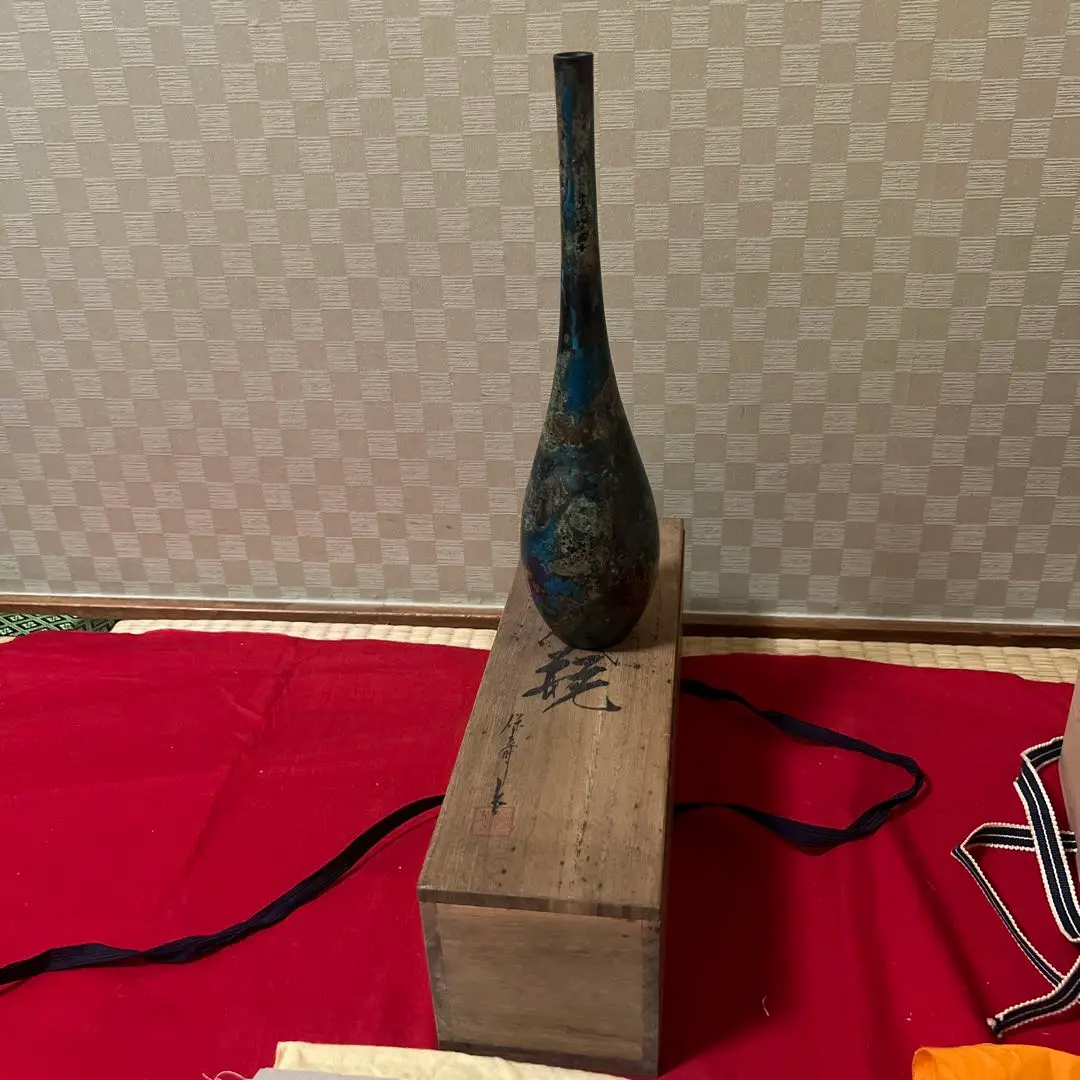 ほぼ未使用品　菊池保寿堂　菊池 正直造 斑紫銅蓋姥口中アラレ　南部鉄瓶　南部鉄器 ほぼ未使用品 菊池保寿堂 菊池 正直造 斑紫銅蓋姥口中アラレ