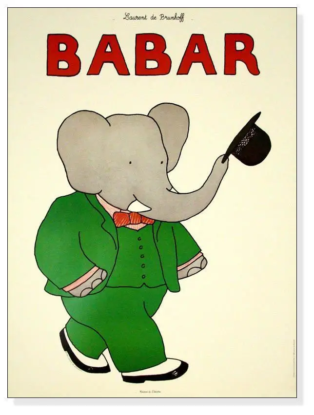額装品/Babar 1986/ジャンドブリュノフ/インテリア/子供部屋/ポスター 額装品/Babar 1986/ジャンドブリュノフ/インテリア/子供部屋