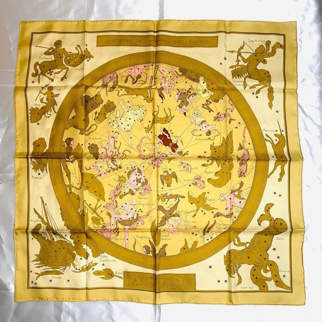 エルメス 星座柄 パズル シルク スカーフ カレ90 HERMES｜Yahoo