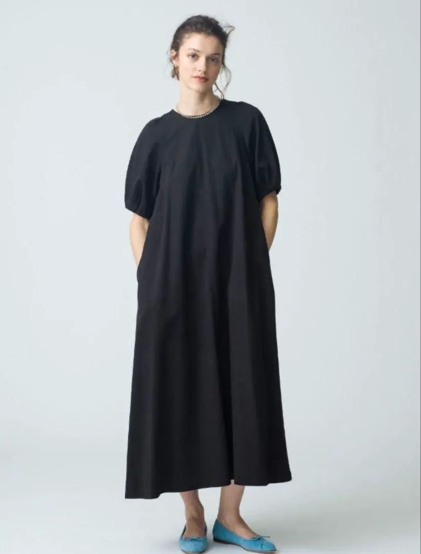 隆哈曼亞麻连衣裙Flare Linen Dress 的縮圖