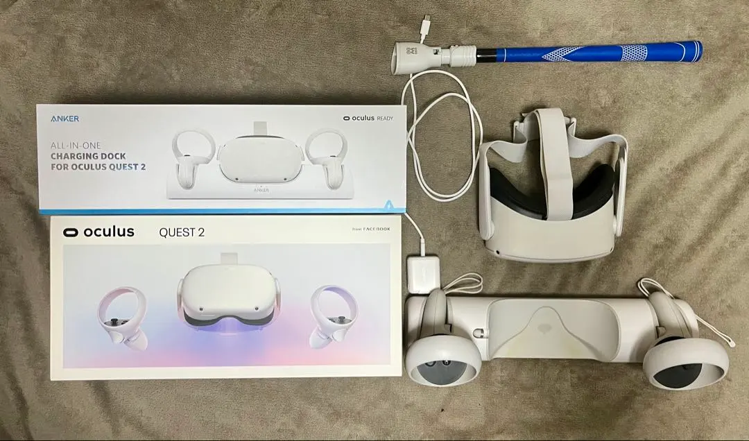 Thumbnail of Oculus Quest 2 64GB Anker Charging Stand & Extended Handle