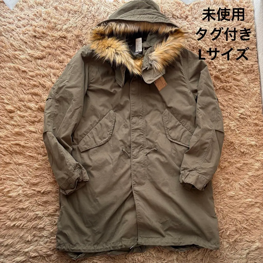 【未使用】AVIREX 飛行夾克 M-65 MODS大衣 卡其色 尺寸L 的縮圖