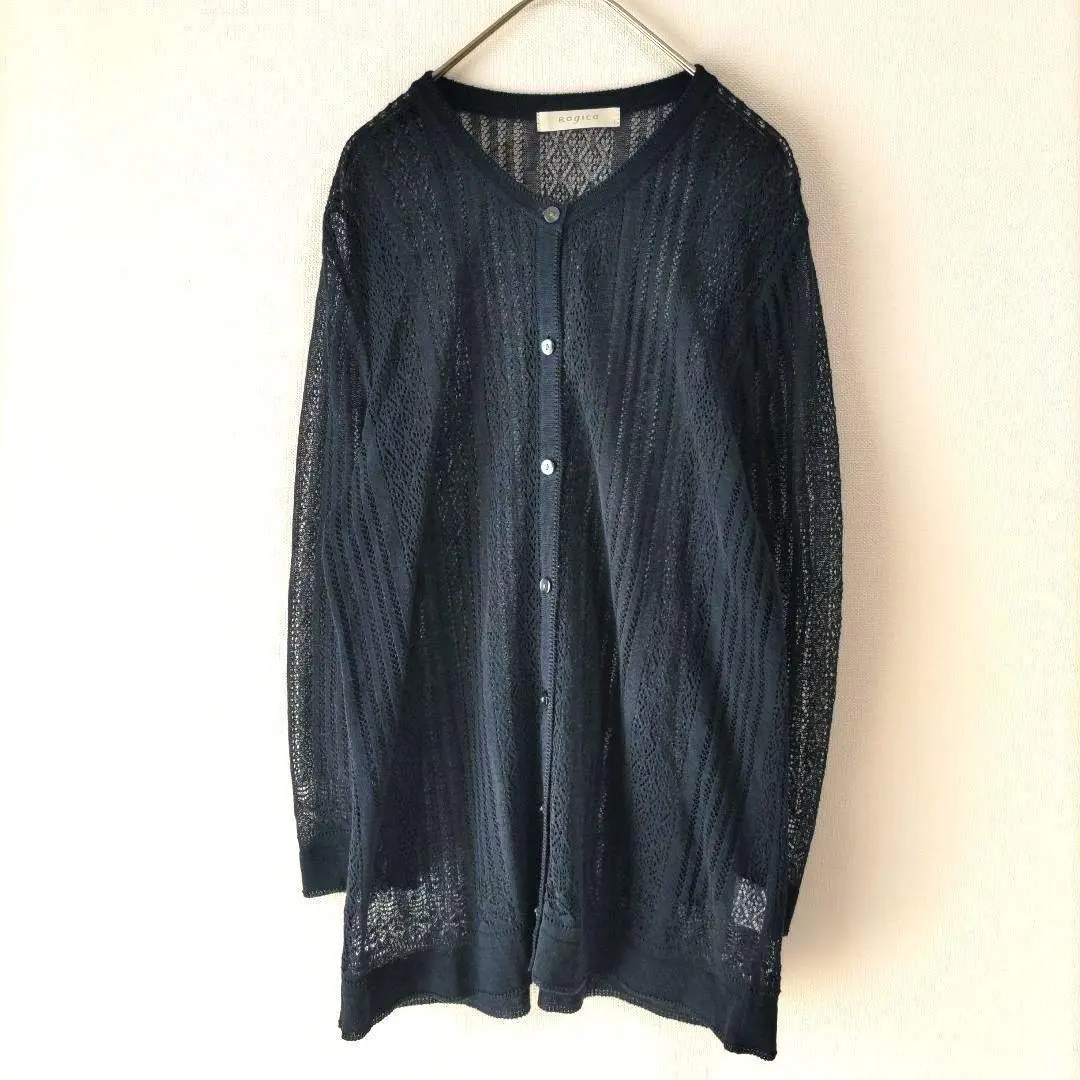 Thumbnail of Logic Long Sleeve Cardigan Crochet Knit Air Conditioning Protection Outerwear L