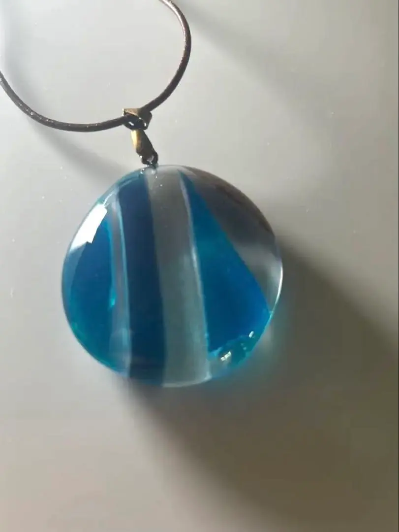 Thumbnail of Wood resin mosaic necklace