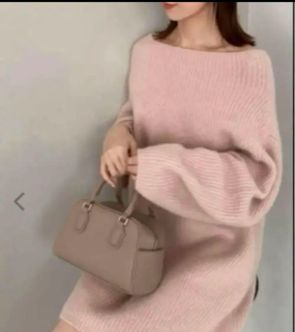 Thumbnail of SNIDEL Racoon Mini Knit Dress - Pink