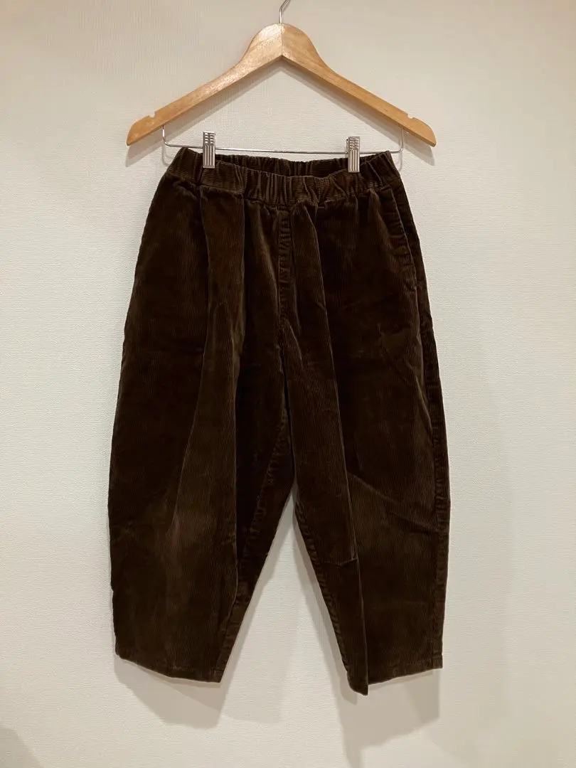 美品　オローネ　コーデュロイ　バルーンパンツ　ブラウン portom20001 オローネ PORTOM20001 コーデュロイバルーンパンツ イージー