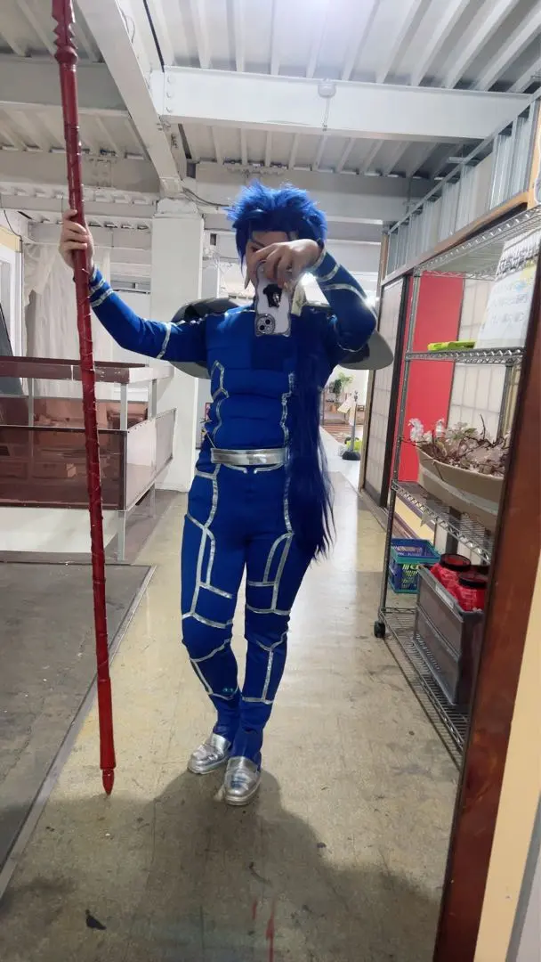 FGO キャスター/クーフーリン コスプレ衣装＋武器＋ウィッグ Fate/Grand Order FGO クー・フーリン コスプレ衣装 霊基再臨
