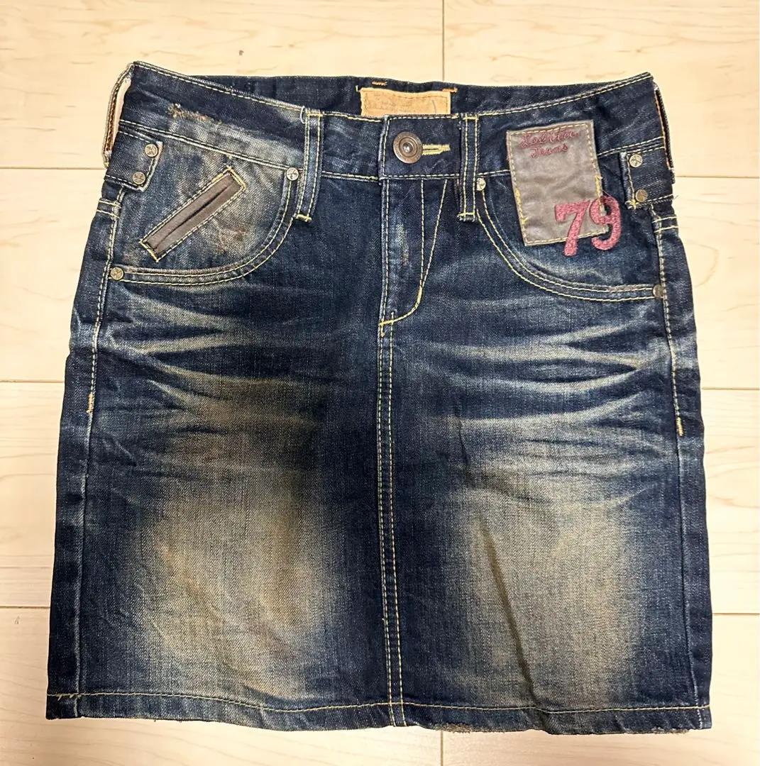 【極美品】ロリータ ジーンズ LOLITA JEANS デニム ミニスカート ロリータジーンズ LOLITA JEANS スカート ミニスカ タイト