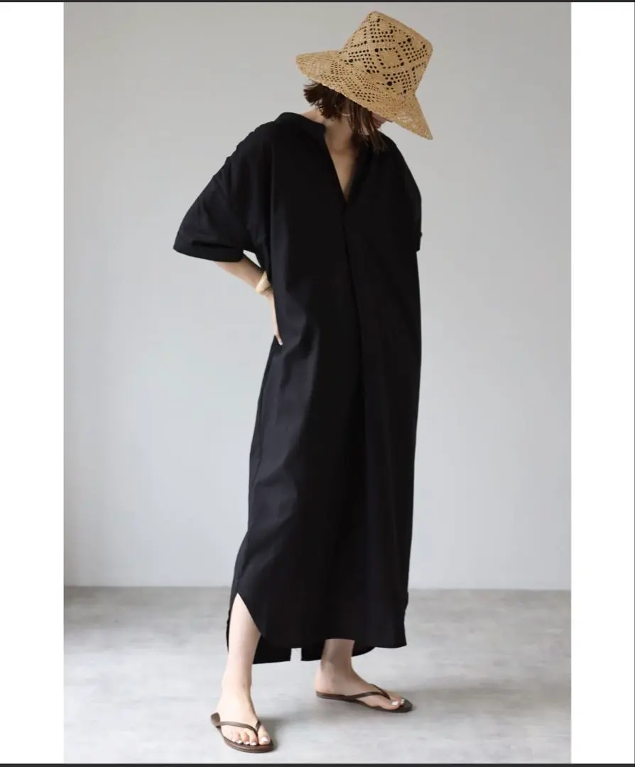 Thumbnail of Bonjour Sagan Back Design V-neck Dress