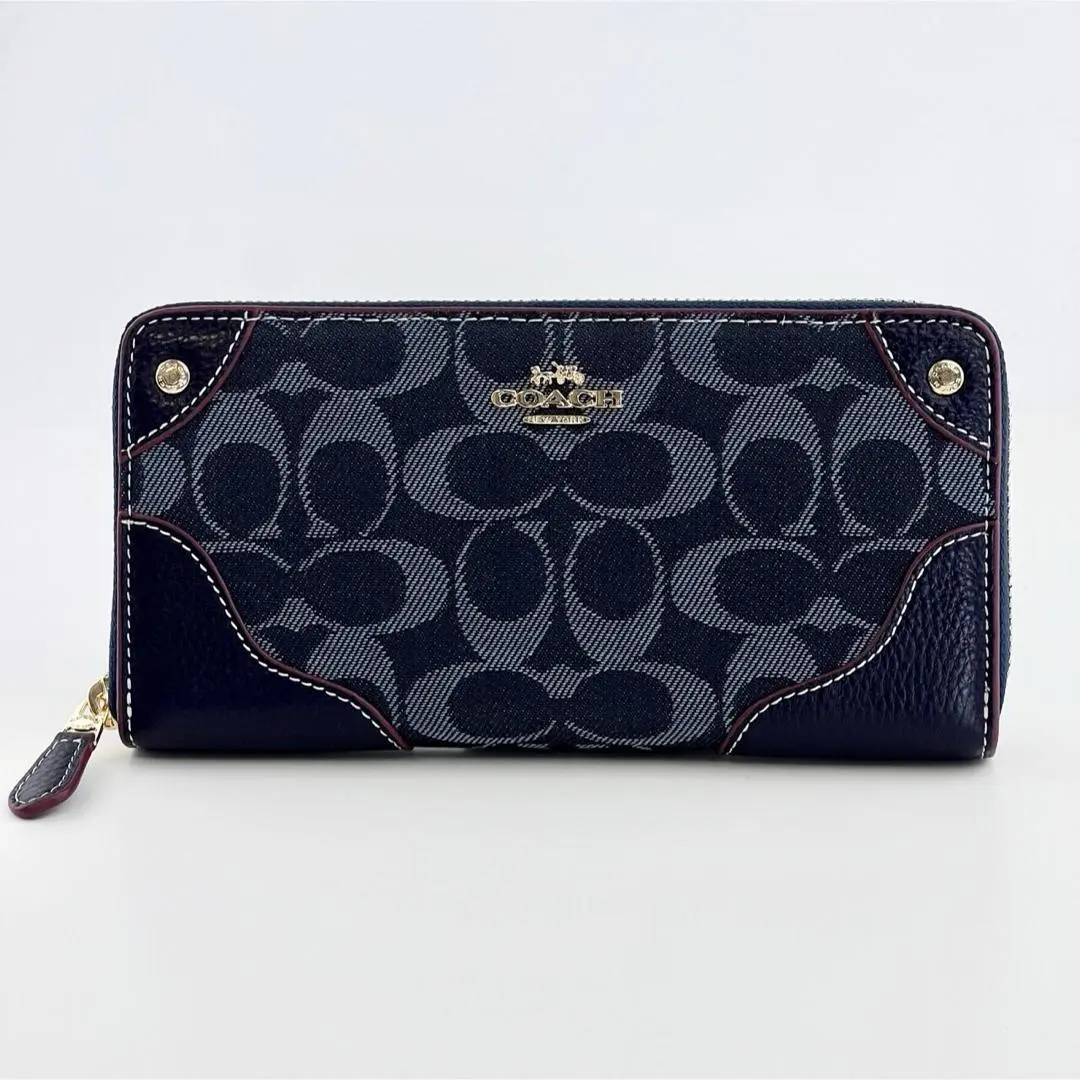 新品未使用 コーチ COACH F53769 長財布 COACH - COACH長財布 コーチ財布 F53769 ネイビー 女性用 財布
