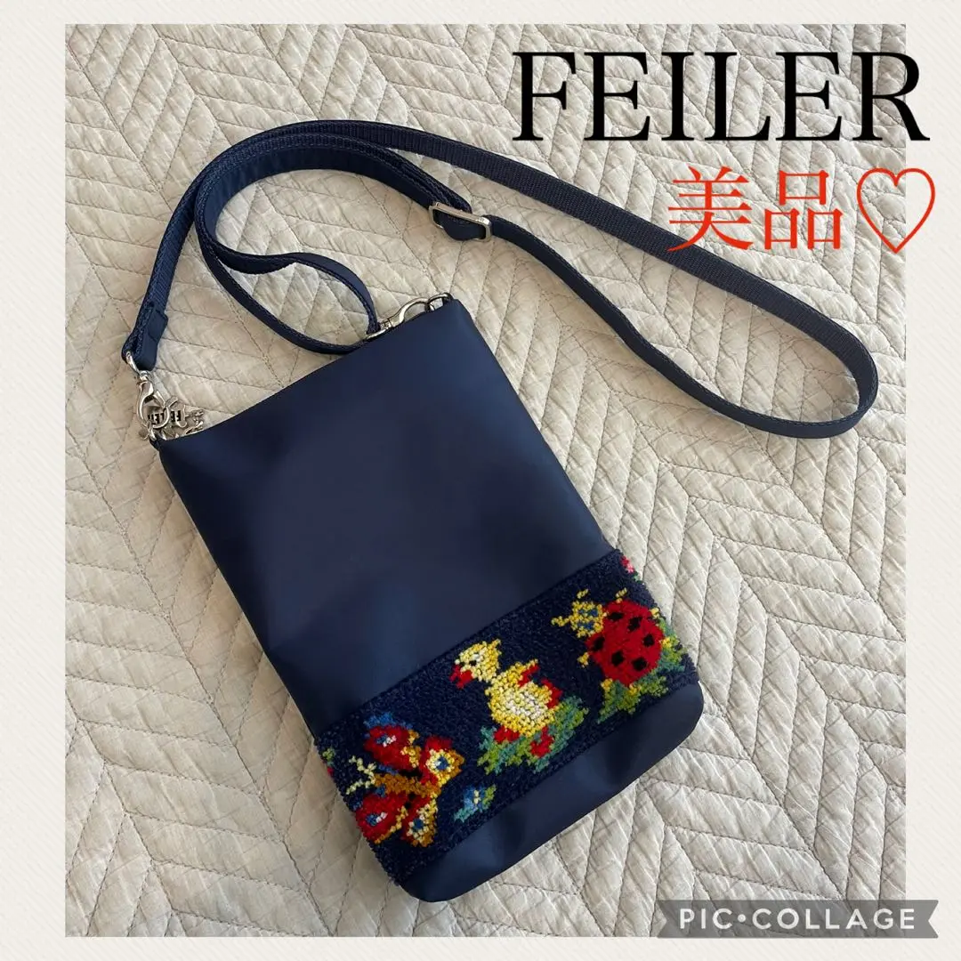 【本日23時出品終了】ハイジ　スマホショルダー　HE-231368 ハイジ スマホショルダー HE-231368(ネイビー): FEILER