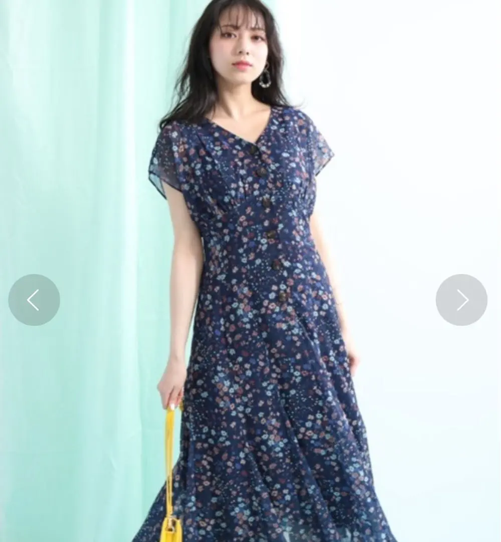 Thumbnail of Mystrada Washable Small Flower Tuck Dress with Camisole Petticoat