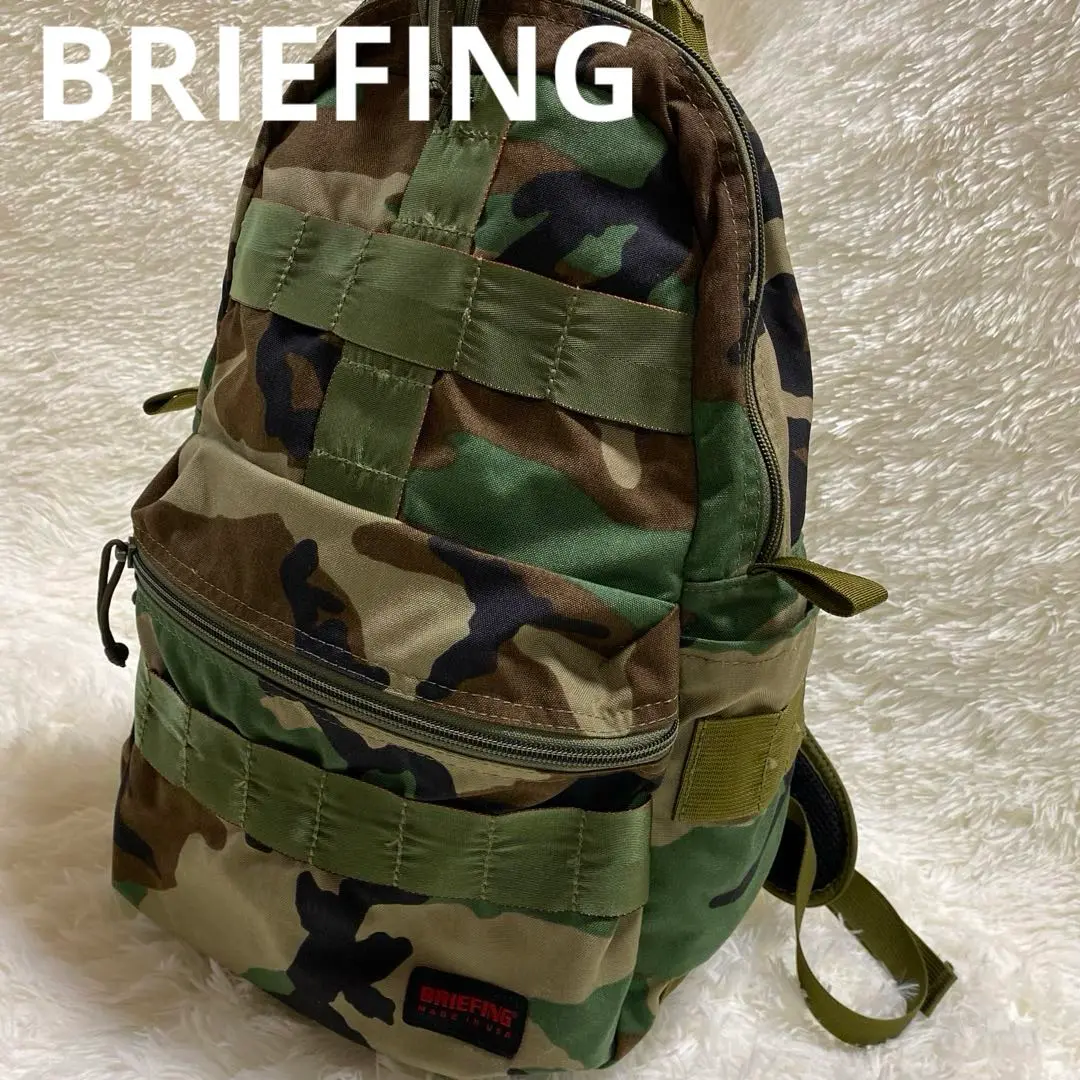 briefing ブリーフィング　カモ柄　バックパック　迷彩　リュック　usa製 BRIEFING BY CAMO FLAP SACK / ブリーフィング BEAUTY&YOUTH
