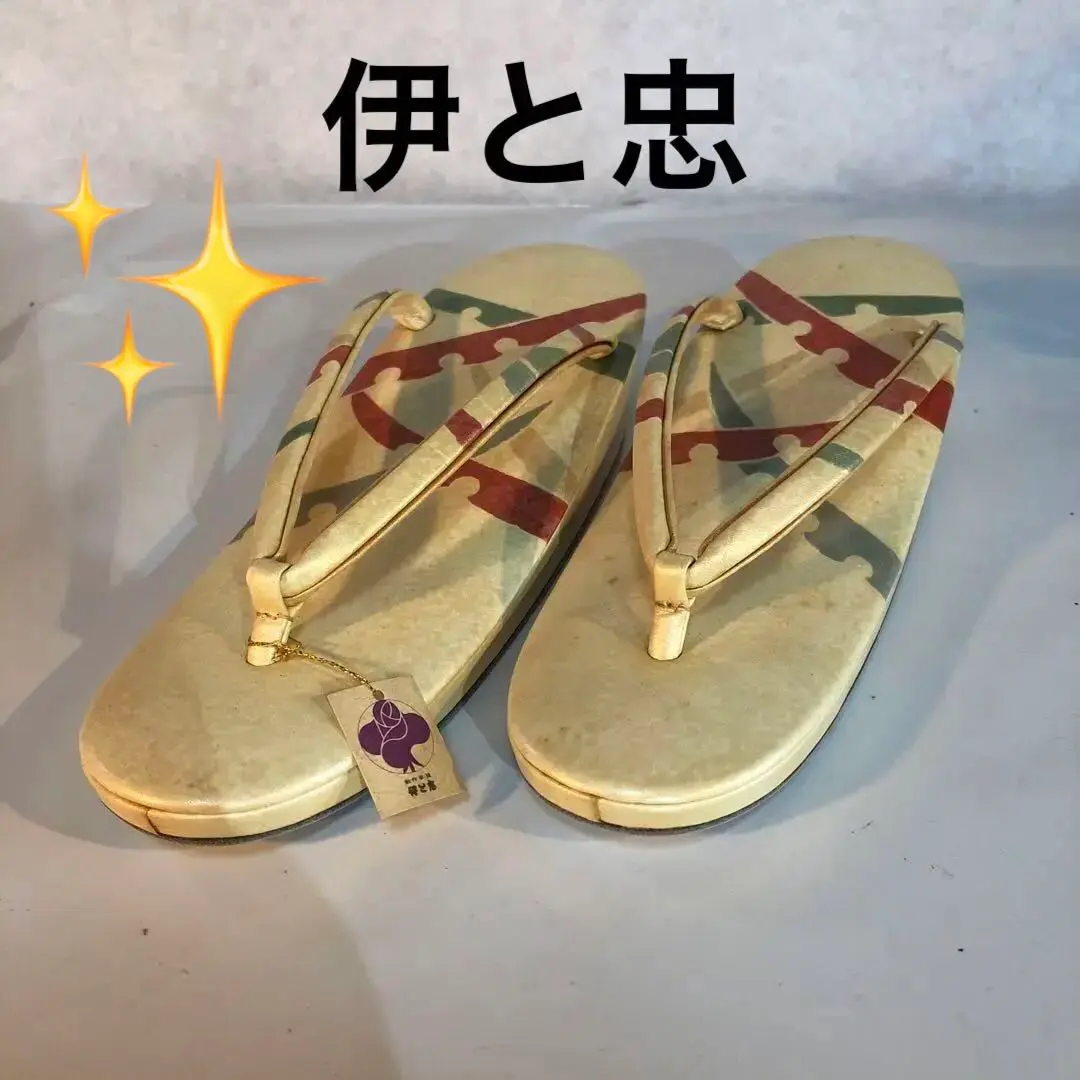 元祖ねここの伊と忠お誂え金草履(23、5センチ)