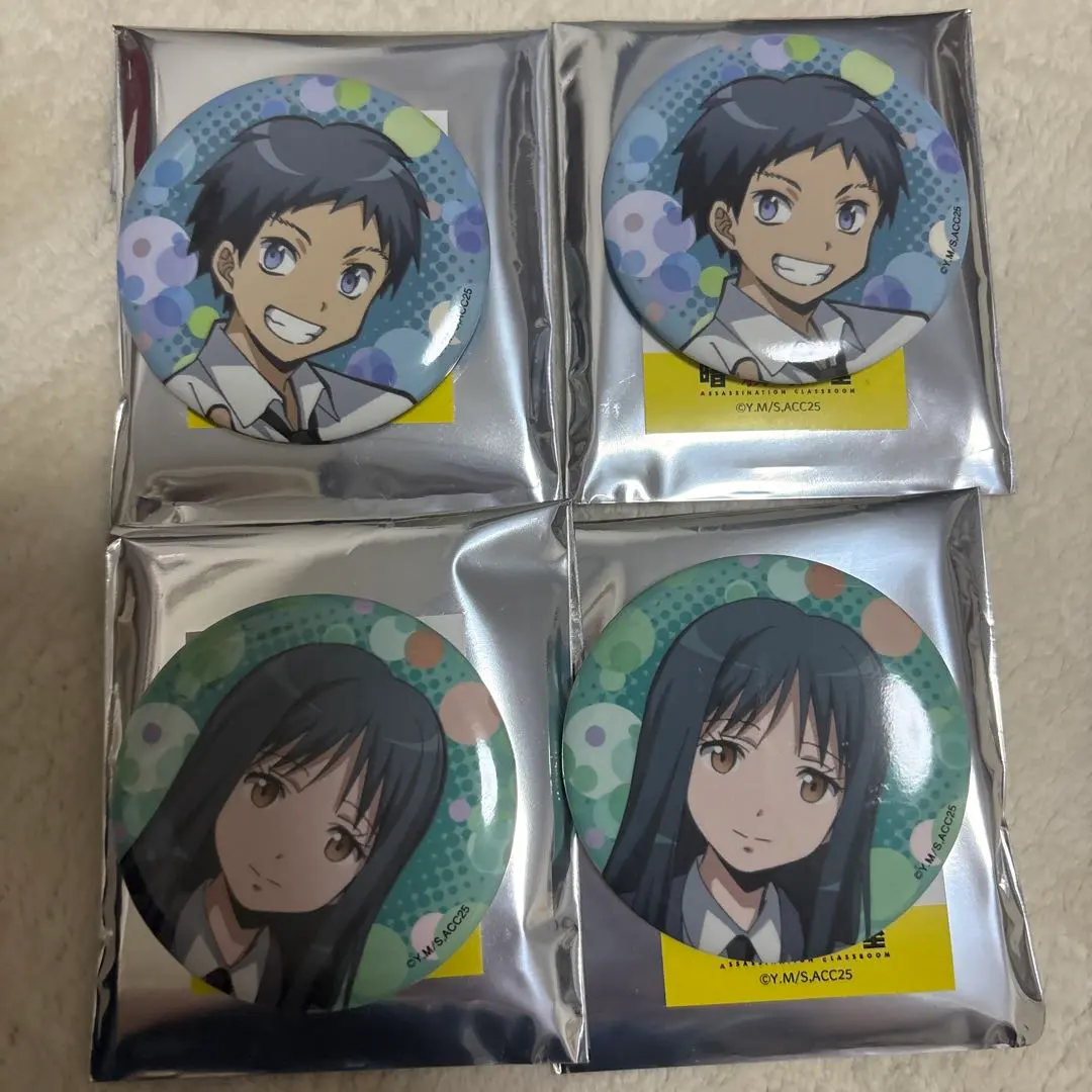Thumbnail of Assassination Classroom Can Badge: Tomohito Sugino, Yukiko Kanzaki