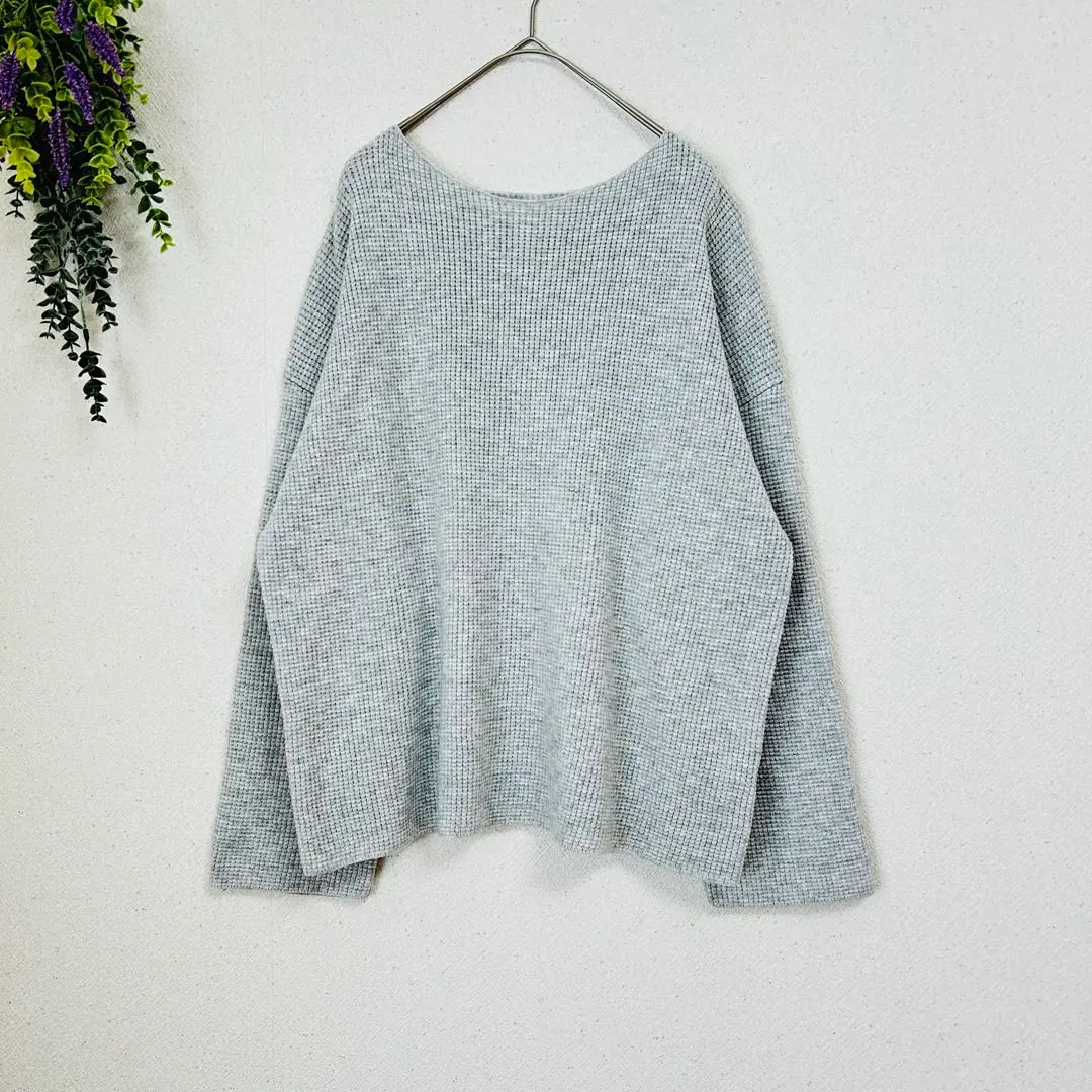 Thumbnail of Good condition ☆ A Day in the Life 【F】 Gray Ribbed Sweater
