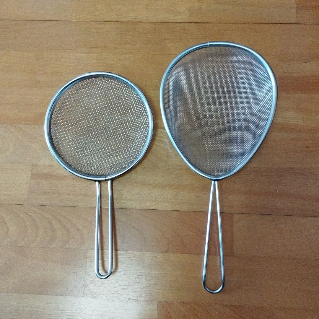 不鏽鋼平底濾網 網篩2件組 的縮圖