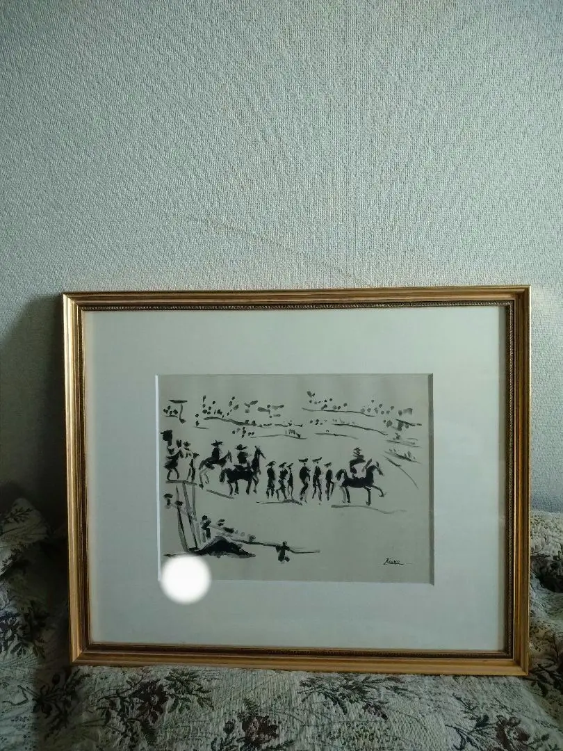 絵画988／1500 闘牛好きのピカソのリトグラフ　バルセロナにて購入　証明書 リトグラフ_闘牛場