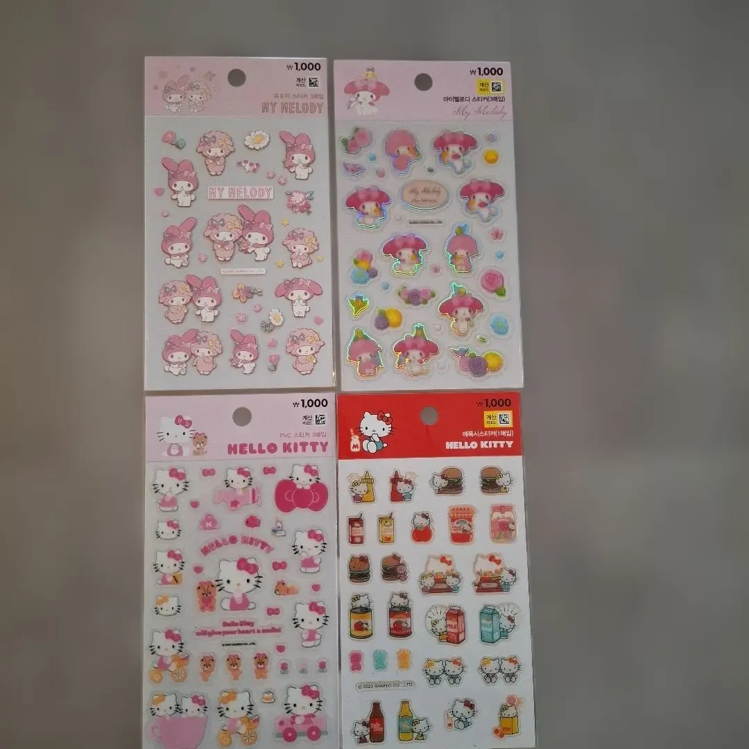 Thumbnail of Korea Daiso Hello Kitty My Melody Stickers, 4 items