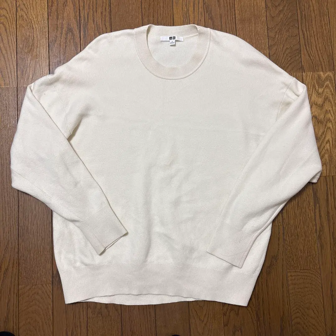 UNIQLO 白色針織毛衣 M 的縮圖