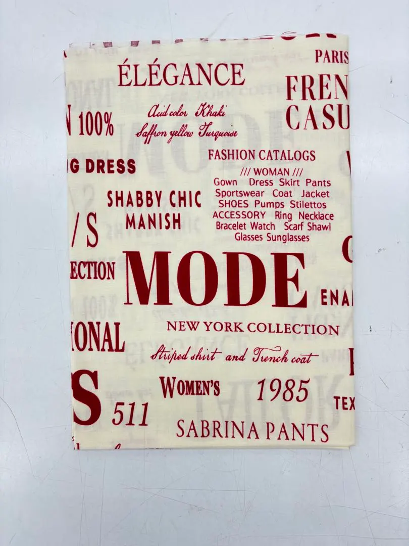 Thumbnail of Cloth scraps, fabric remnants, offcuts, for handmade crafts, DIY, sewing, materials, text