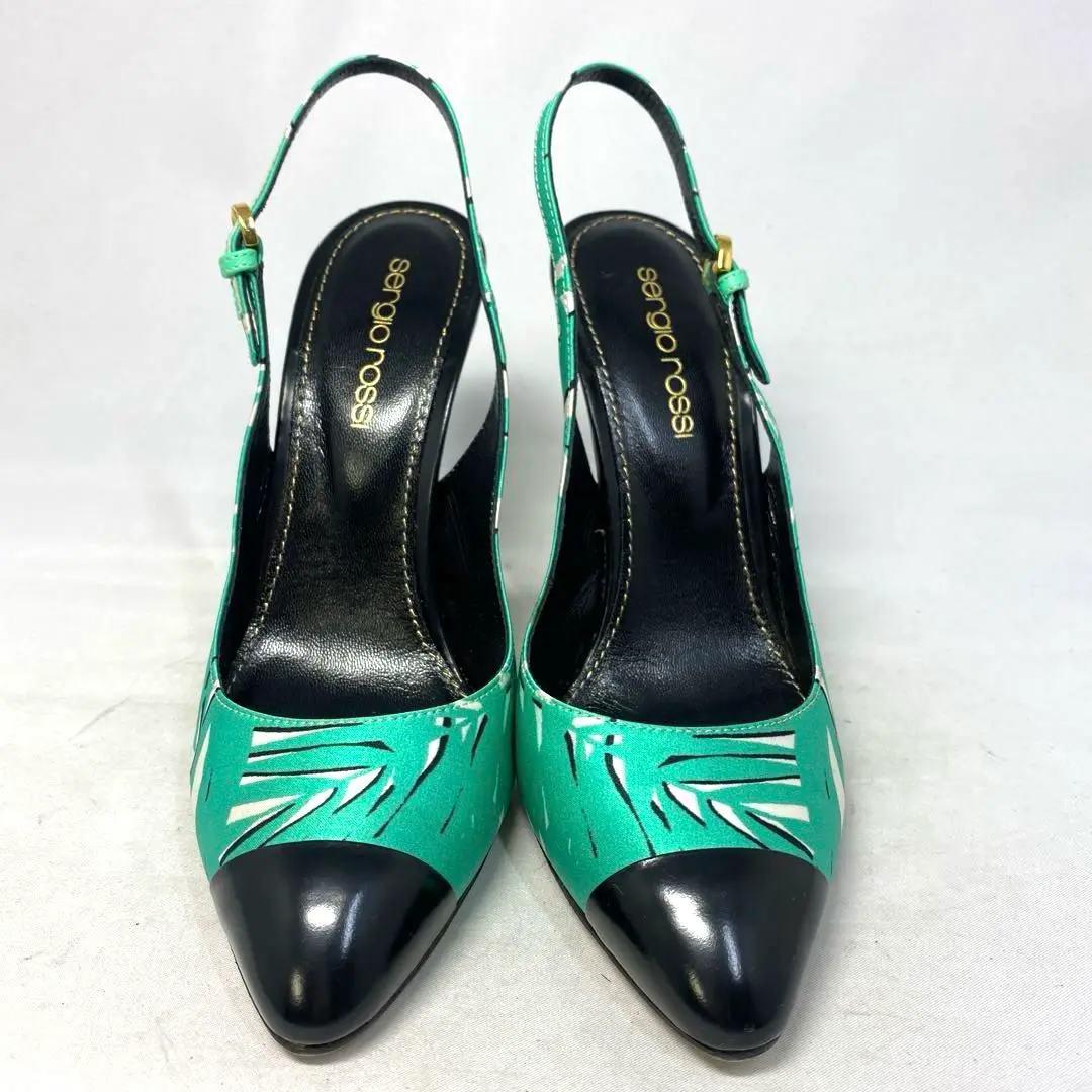 【美品】 sergiorossi パンプス 24cm エメラルドグリーン 記念日 2025年最新】Sergio Rossi カラー：グリーン系 ハイヒール