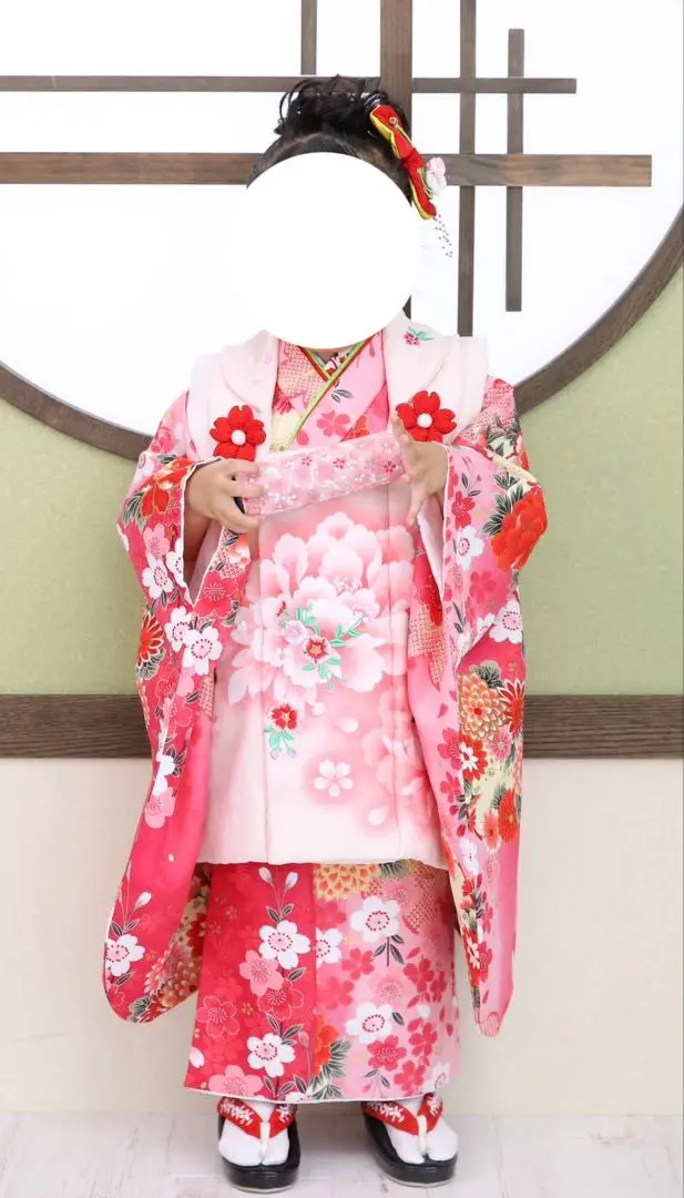 美品！　マユミブランド　七五三　女の子着物晴れ着セット 京美 七五三 着物 7歳 着物フルセット マユミブランド 白地着物