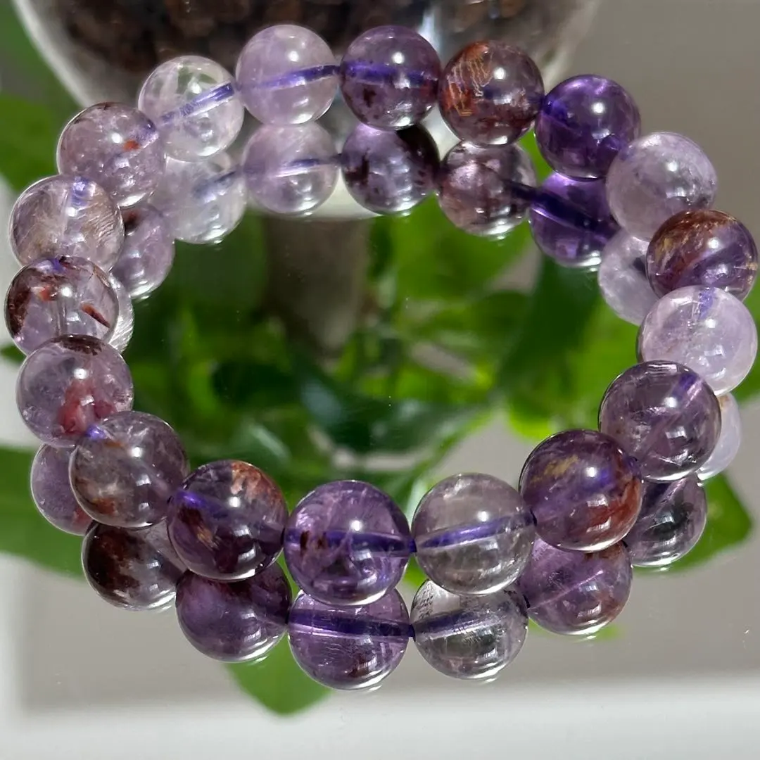 Thumbnail of High Quality, Rare Amethyst Garden Quartz Symbiosis Bracelet Natural Stone