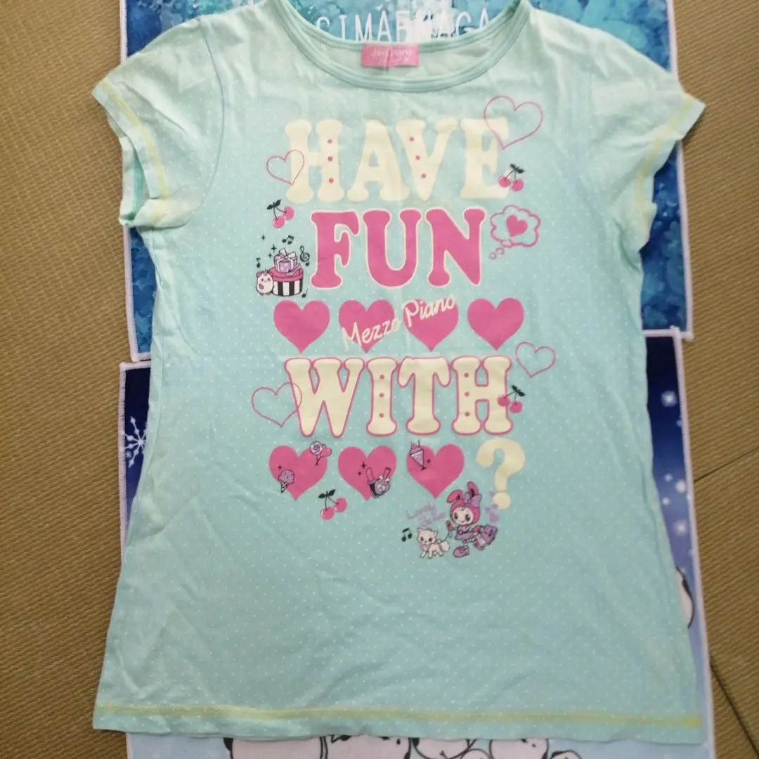 Thumbnail of Mezzo Piano short-sleeved top, polka dots, light blue, M