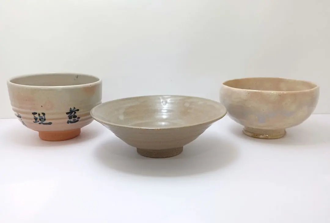 Thumbnail of Y2293-191 Tea Ceremony Utensils, Tea Bowls, Set of 3, with Ceramic Seal, GGG