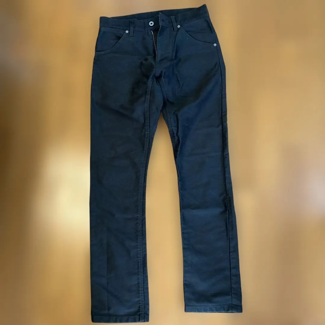 Thumbnail of Black straight denim pants