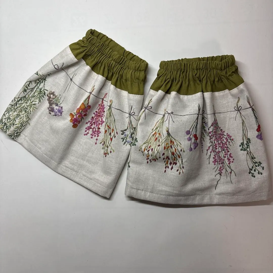 4個袖套 短款 花束 灰綠色 手工製作 的縮圖