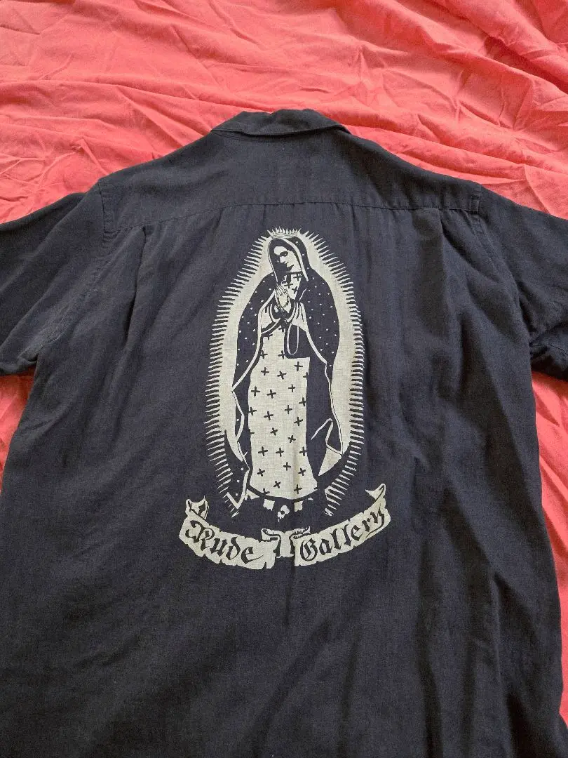 Rude gallery マリア 刺繍 ボーリングシャツ　XL Rude gallery マリア 刺繍 ボーリングシャツ XL - メルカリ