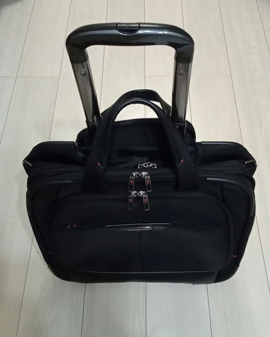 Samsonite プロデラックス ビジネスバッグ(ローリングトート) 2輪 黒 2025年最新】ビジネスバッグ サムソナイト ローリングトートの