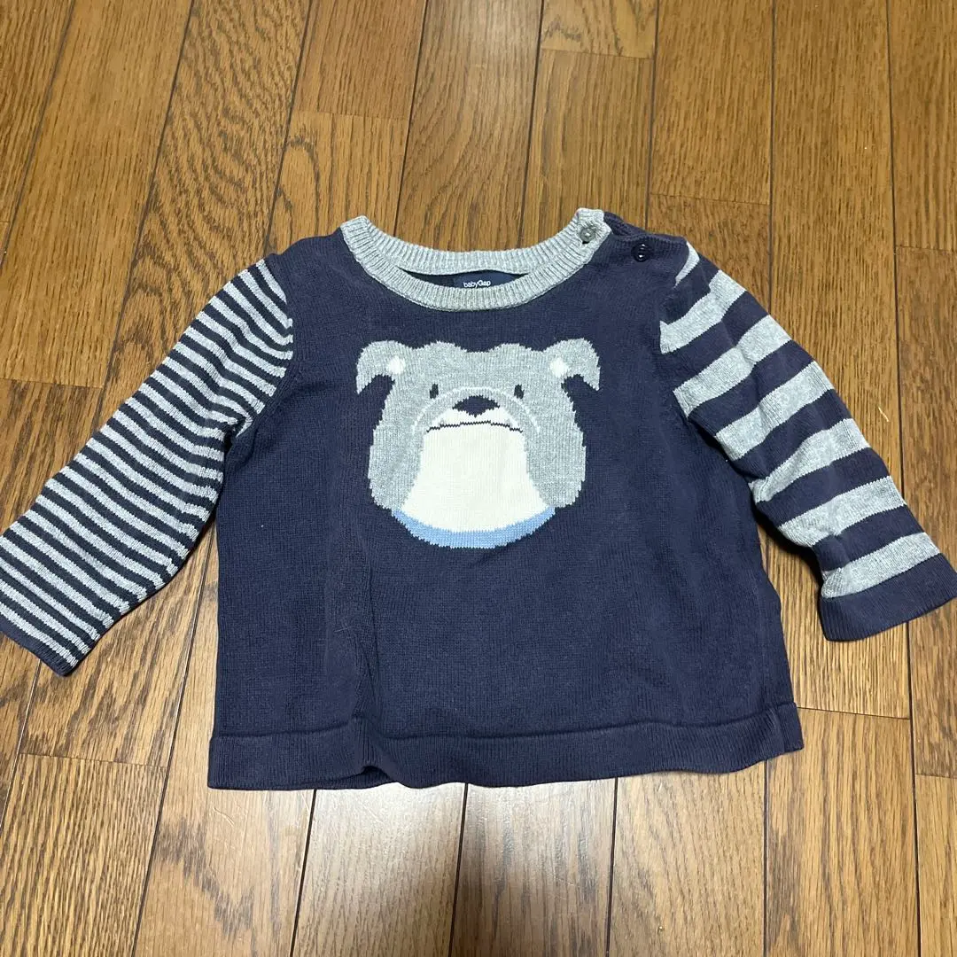 Thumbnail of babyGap knit sweater, thin knit, dog, size 80